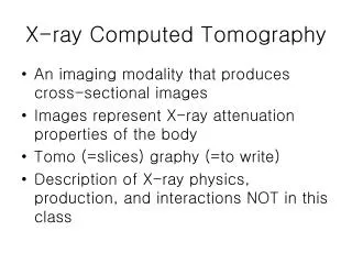 X-ray Computed Tomography