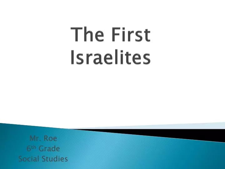 the first israelites