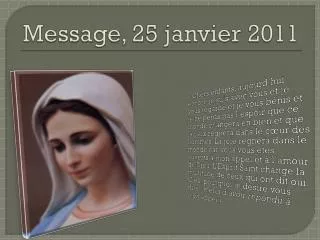message 25 janvier 2011