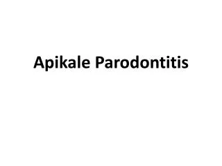 a pikale parodontitis