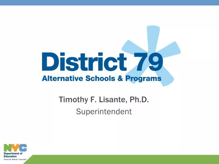 timothy f lisante ph d superintendent