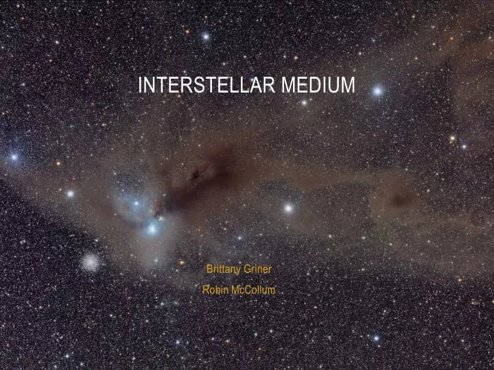 interstellar medium