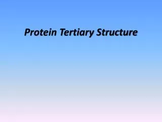 Protein Tertiary Structure