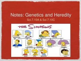 Notes: Genetics and Heredity