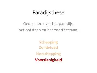 Paradijsthese