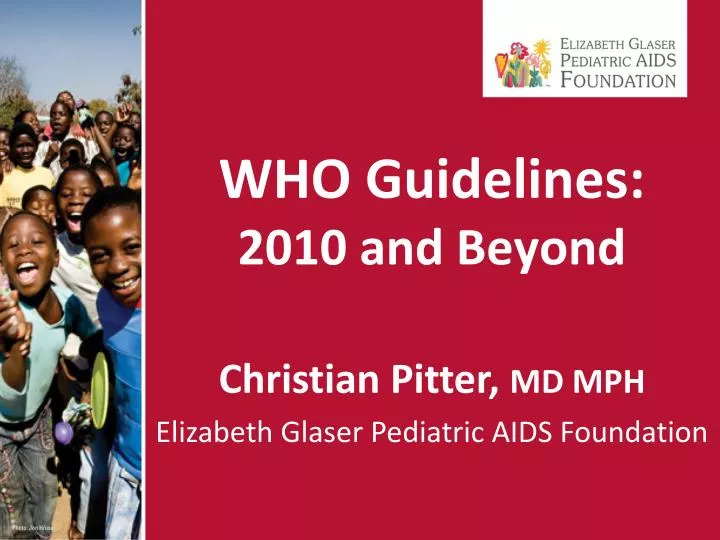 who guidelines 2010 and beyond