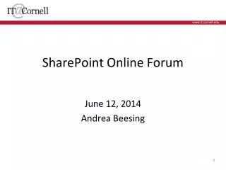 SharePoint Online Forum