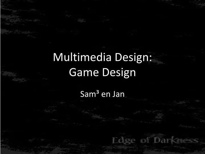 multimedia design game design