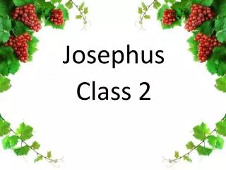 Josephus Class 2