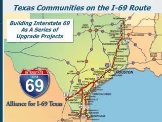 Texas Communities on the I-69 Route