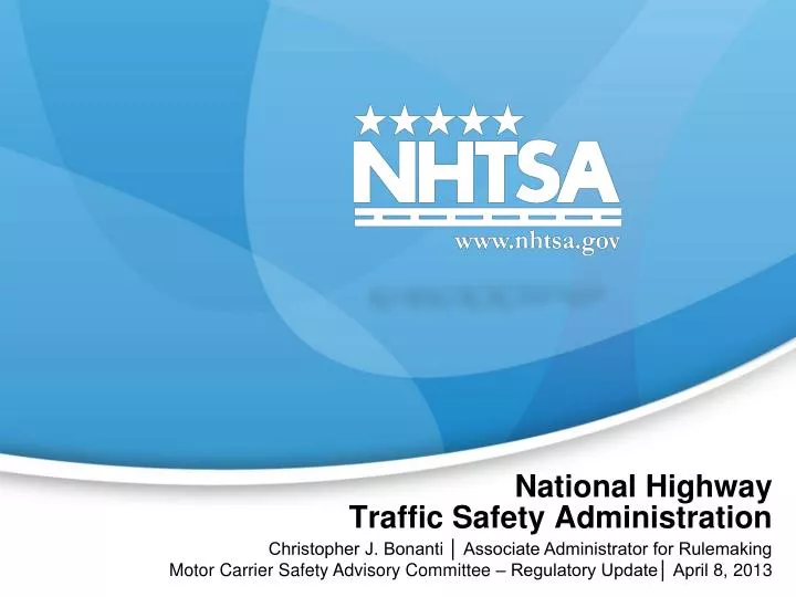 national highway traffic safety administration