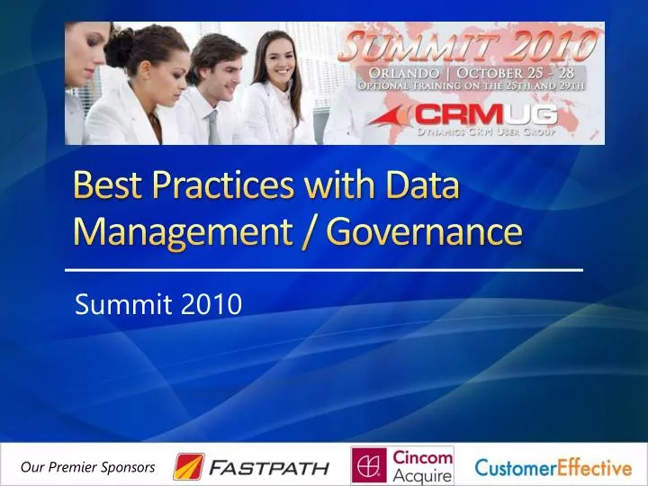 best practices with data management governance