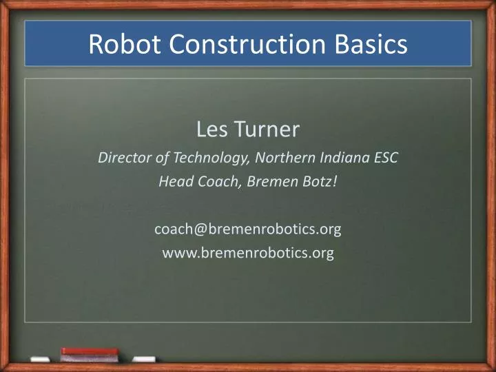 robot construction basics