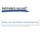Kinder und Jugendliche mit Behinderung - slide 1