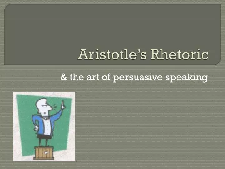 aristotle s rhetoric