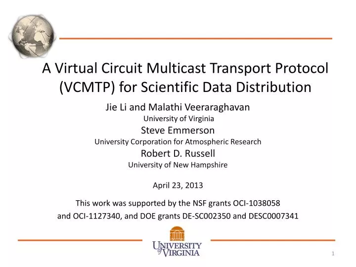 a virtual circuit multicast transport protocol vcmtp for scientific data distribution
