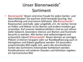 unser bienenweide sortiment