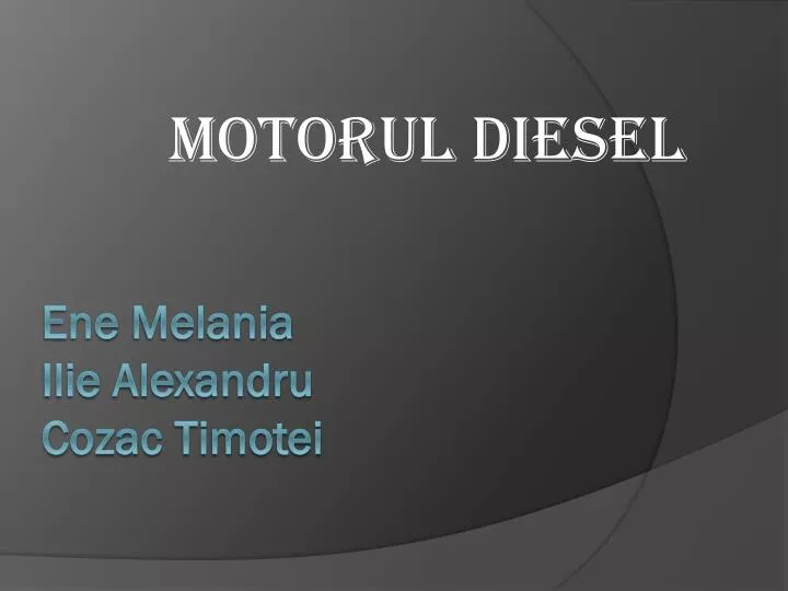motorul diesel