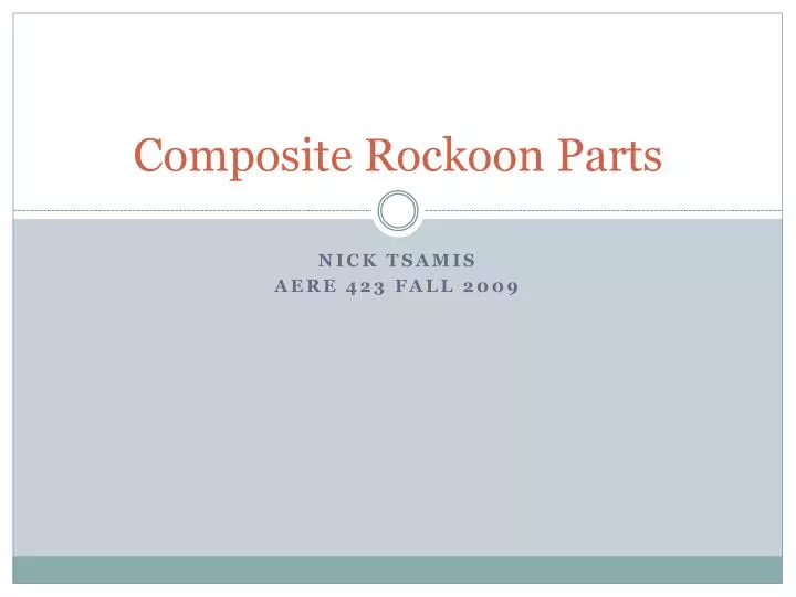 composite rockoon parts