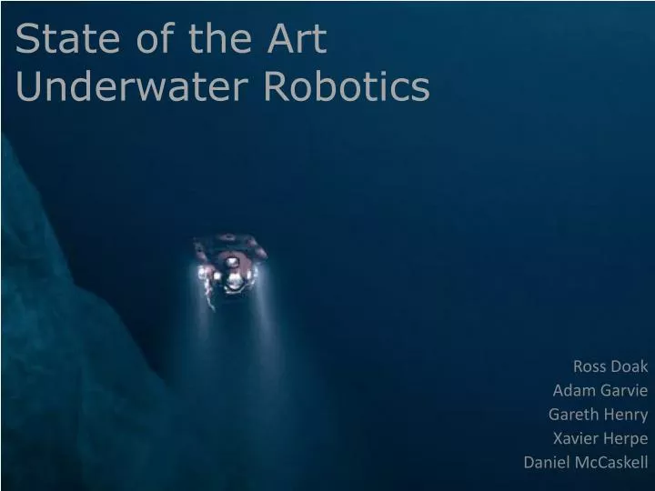 state of the art underwater robotics