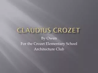 Claudius Crozet