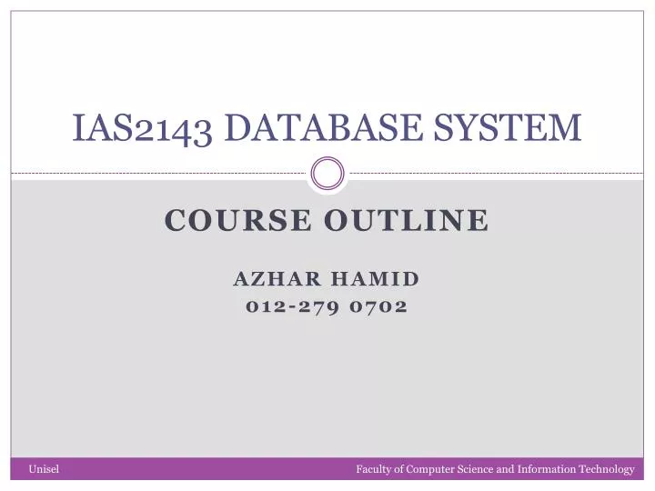 ias2143 database system