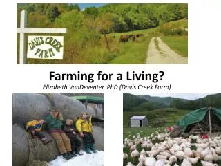 Farming for a Living? Elizabeth VanDeventer , PhD (Davis Creek Farm)