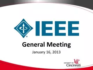 General Meeting January 16, 2013