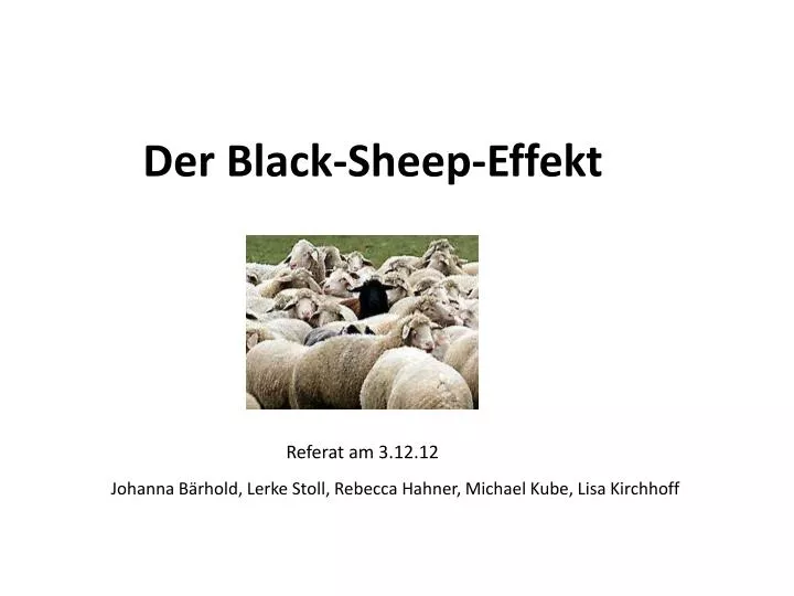 der black sheep effekt