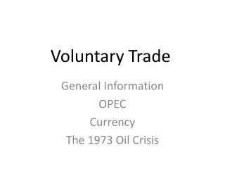 voluntary trade