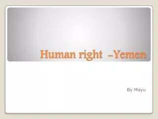Human right -Yemen