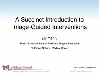 A Succinct Introduction to Image-Guided Interventions
