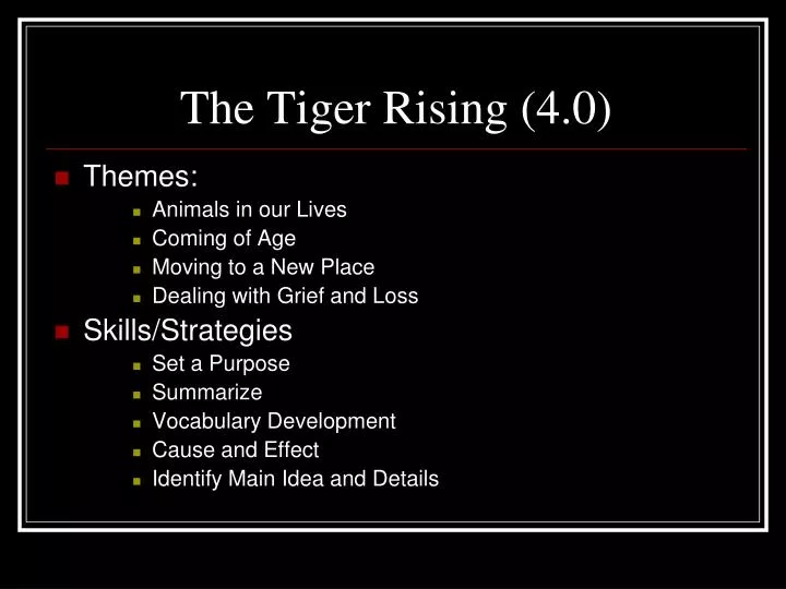 the tiger rising 4 0