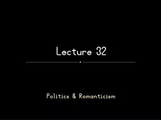 Lecture 32