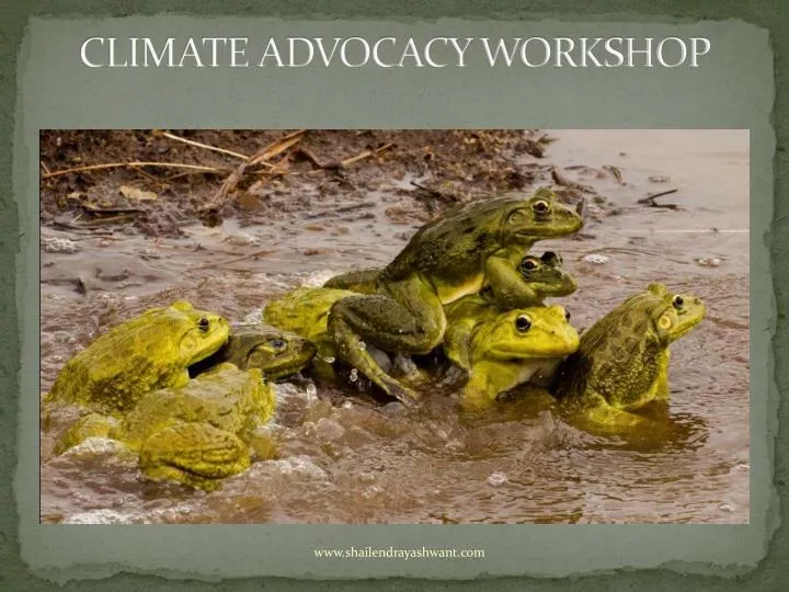 climate advocacy workshop