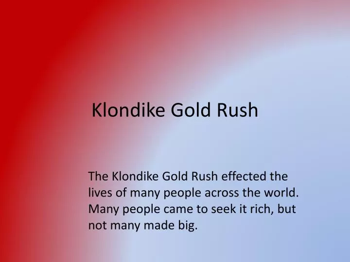 klondike gold rush