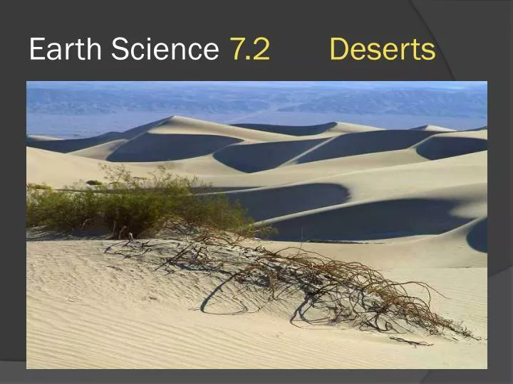 earth science 7 2 deserts