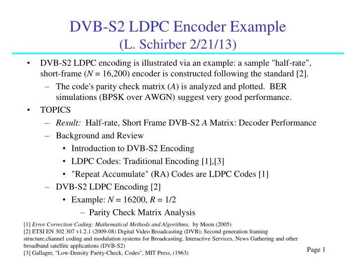 dvb s2 ldpc encoder example l schirber 2 21 13