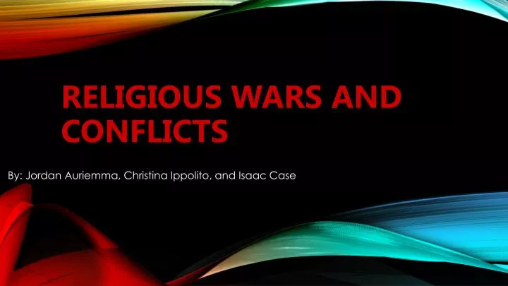 religious wars and conflicts