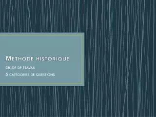 m thode historique