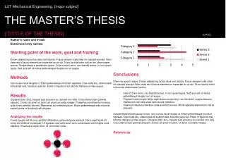 lut mechanical engineering major subject the master s thesis tittle of the thesis date