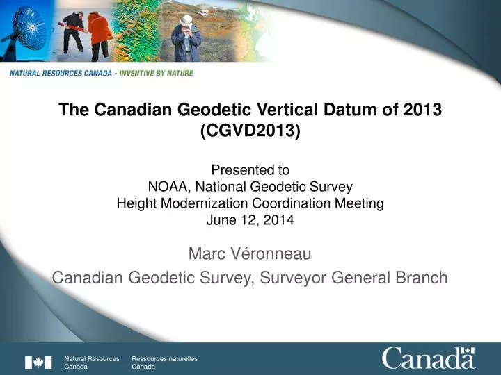 marc v ronneau canadian geodetic survey surveyor general branch