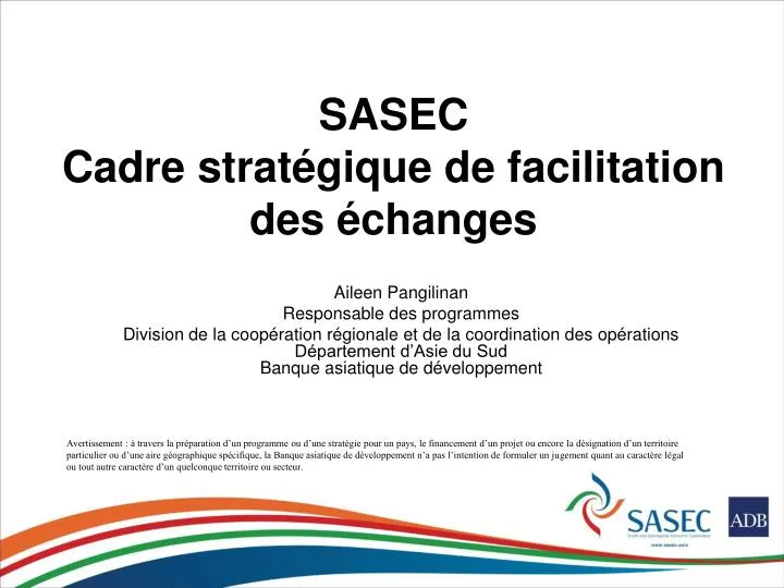 sasec cadre strat gique de facilitation des changes