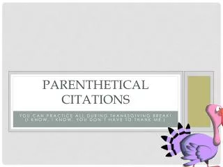 Parenthetical Citations