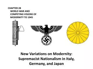 CHAPTER 28 WORLD WAR AND COMPETING VISIONS OF MODERNITY TO 1945