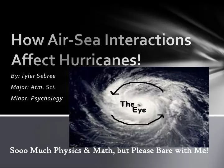 how air sea interactions affect hurricanes