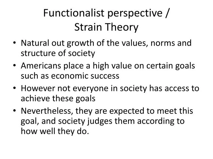 functionalist perspective strain theory