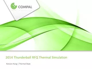 2014 Thunderball RFQ Thermal Simulation