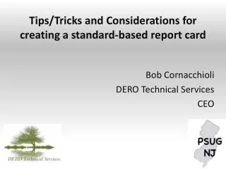 Tips/Tricks and Considerations for creating a standard-based report card