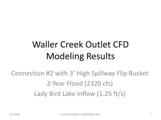 Waller Creek Outlet CFD Modeling Results